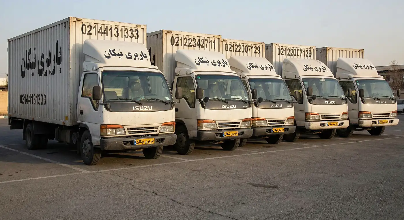 کامیون مجهز باربری غرب تهران آماده برای اسباب کشی